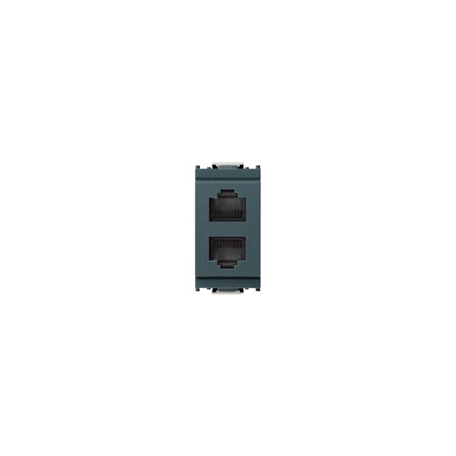  2розетки для штеккера rj11 серая Vimar Idea 16338