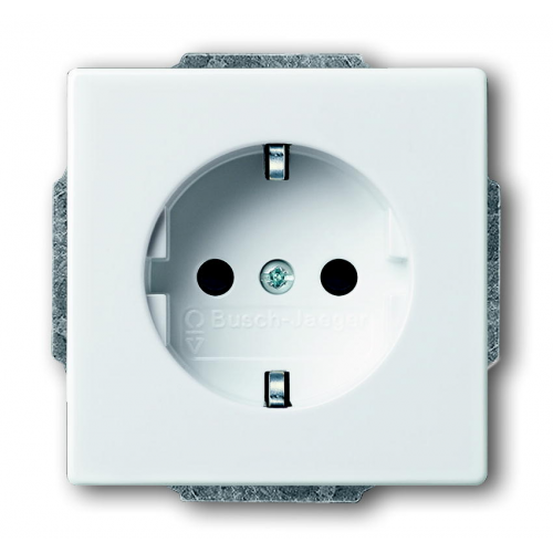  (20 EUC-884-500), Розетка SCHUKO 16А 250В, цвет белый бархат, ABB 2011-0-6208