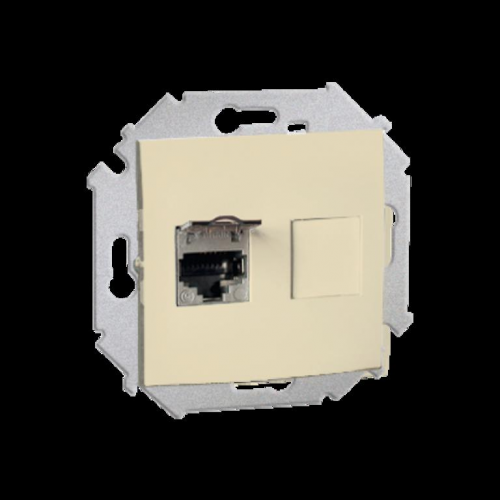  Розетка компьютерная RJ45 кат.6а (АМР, FTP), слоновая кость Simon 15 1591563-031