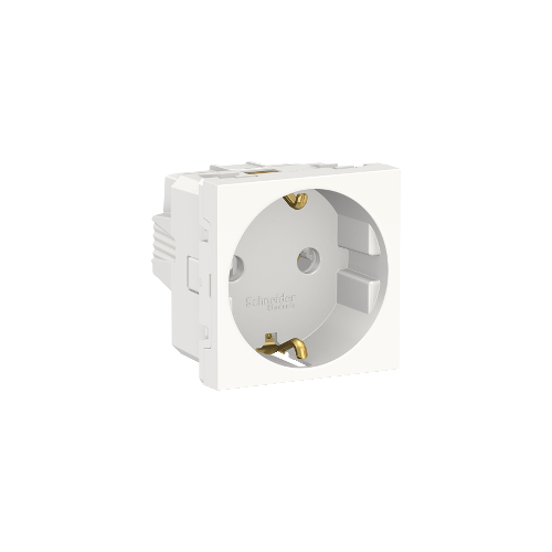  Розетка с заземл., без шторок, винт. зажим, 16А, 250В, 2 мод Белый Schneider Electric NU303618