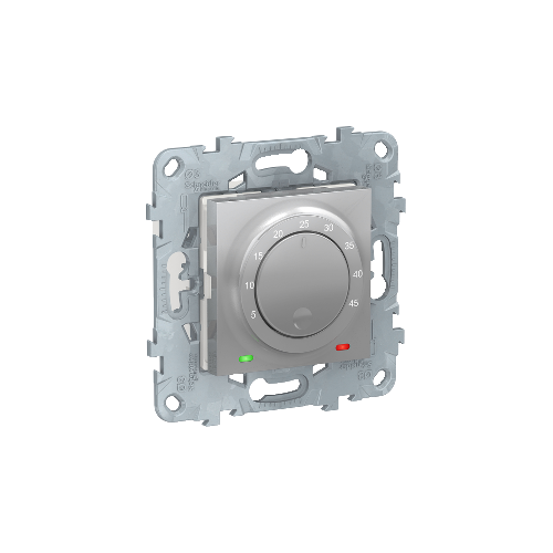  Термостат теплого пола, 10А, выносной термодатчик, Алюминий Schneider Electric NU550330