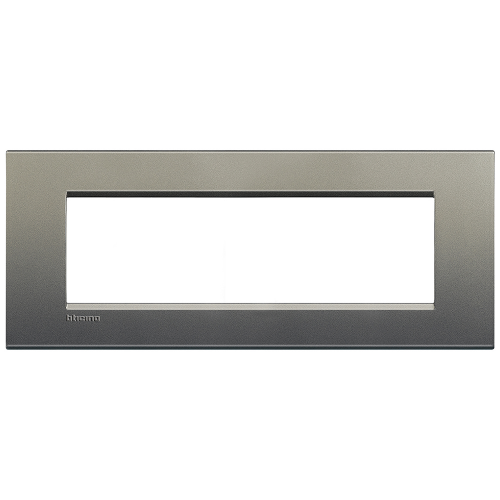  Рамка LivingLight Квадрат Серый шелк 7 модулей Bticino LNA4807AE