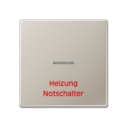  Клавиша для выключателя с окошком и надписью "Heizung Notschalter" Jung LS серия ES2990H