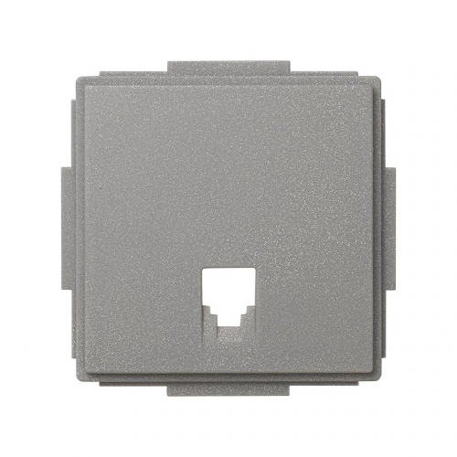  Накладка на розетку телефонную (механизм Simon 27), IP44, IK07, Scudo, серый 2705062-063