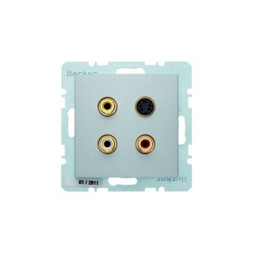  BMO CINCH/S-VIDEO B.x цвет: алюминевый матовый Berker 3315321404