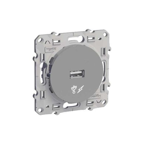  USB розетка алюминий Odace Schneider Electric S53R408