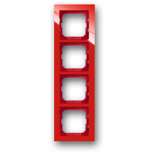  Рамка Axcent Красный 4-постовая ABB 1724-287