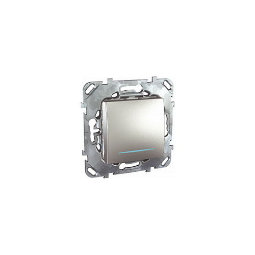  Одноклавишный кнопочный выключатель с инд. ламп алюминий Schneider Electric MGU5.206.30NZD