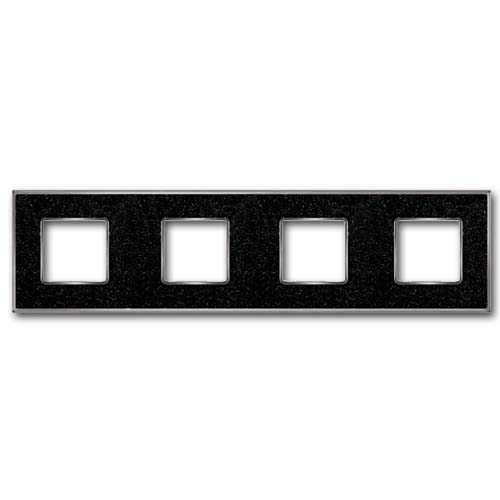  Рамка Vintage Corinto Blackquartz / Хром 4-постовая Fede FD01334BQCB