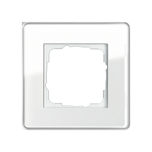  Рамка Esprit Glass C Белое стекло 1-постовая Gira 0211512