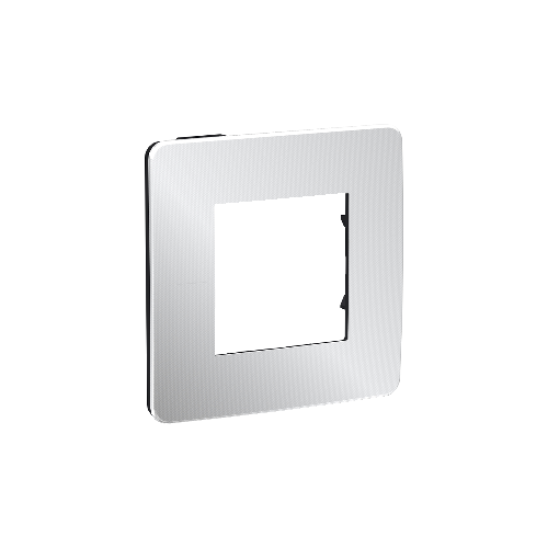  Рамка Unica Studio Metal Хром / Антрацит 1-постовая Schneider Electric NU280256