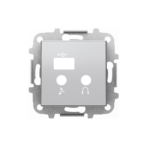  PL Накладка для механизма медиа-комбайна серебряный, ABB 8568.3
