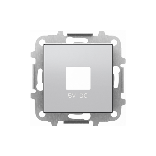  PL Накладка для зарядного устройства USB механизмов 8185 серебряный, ABB 8585