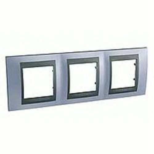  Рамка Unica Top Берилл / Графит 3-постовая Schneider Electric MGU66.006.298