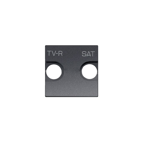  AN Накладка для TV-R-SAT розетки, 2-модульная, серия Zenit, цвет антрацит, ABB N2250.1