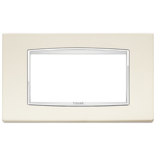  Рамка Eikon Chrome Classica Античный белый 4 модуля Vimar 20654.C02