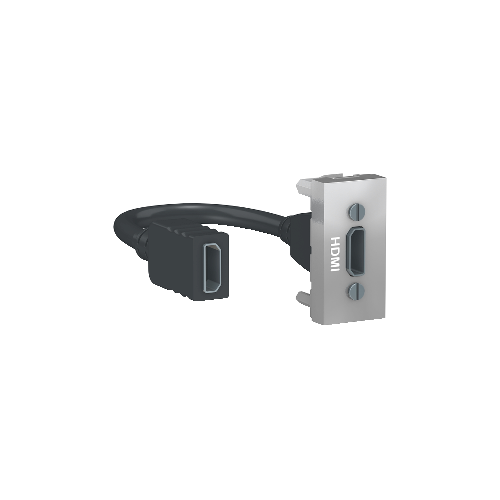  Розетка HDMI, 1 Модуль, Алюминий Schneider Electric NU343030