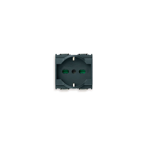  Розетка 2p+t 16a универсальная серая Vimar Idea 16211