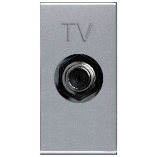  PL Розетка TV одиноч.,Zenit, серебристый, ABB N2150
