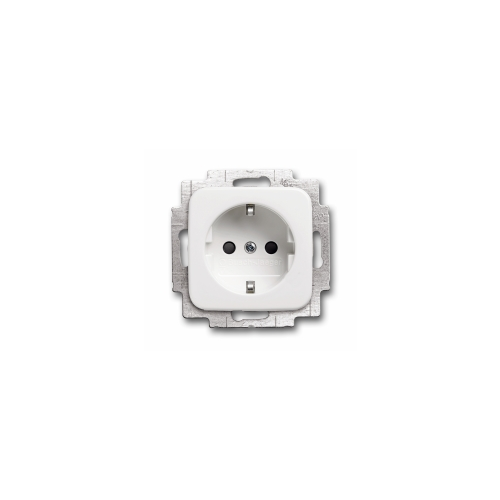  (20 EUCBLI-214), Розетка SCHUKO 16А 250В, с LED подсветкой, Busch-Duro 2000 SI/Reflex SI, альпийский белый, ABB 2013-0-5291