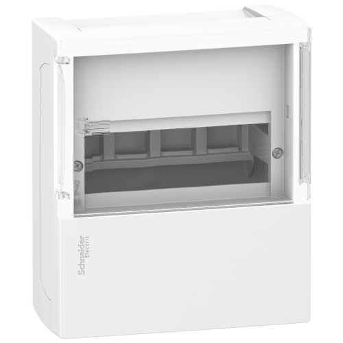 MINI PRAGMA щит навесной с прозрач. дв. 1ряд/6мод,ip40,ik07,63а,2 клеммы,Италия, Schneider Electric MIP12106S