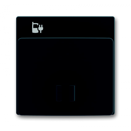  (6478-81-500), Плата центральная (накладка) 6478-81 для блока питания micro USB - 6474 U, Future, антрацит/чёрный, ABB 6400-0-0013