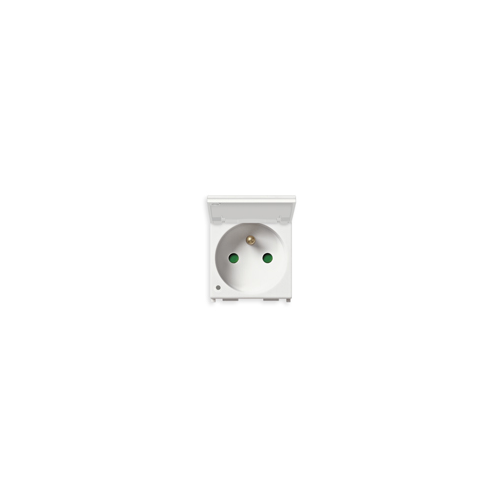  Розетка sicury 2p+t 16a французский стандарт + крышка белая Vimar Plana 14212.C