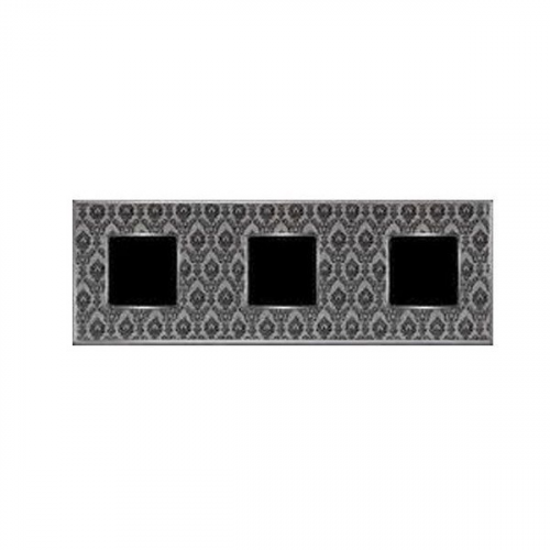  Рамка Vintage Tapestry Decornoir / Хром 3-постовая Fede FD01323DNCB