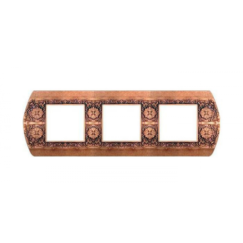  Рамка Sanremo Rustic copper 3-постовая гор/верт. Fede FD01423RU