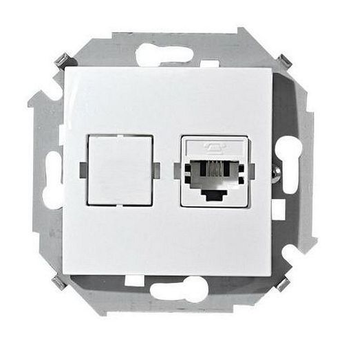  Розетка телефонная RJ11, винтовой зажим, белый Simon 15 1591480-030