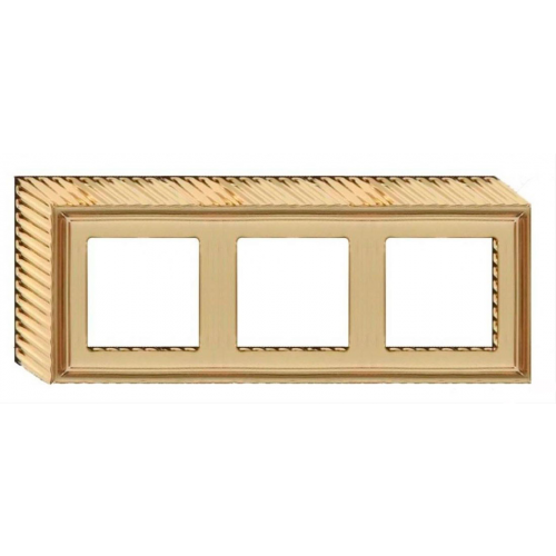  Рамка для накладного монтажа Roma BRIGHT GOLD 3-постовая Fede FD01503OB