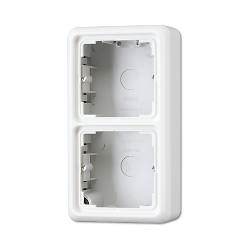  CD 500/CD plus Белый Коробка для накладного монтажа 2-я с рамкой Jung CD582AWW