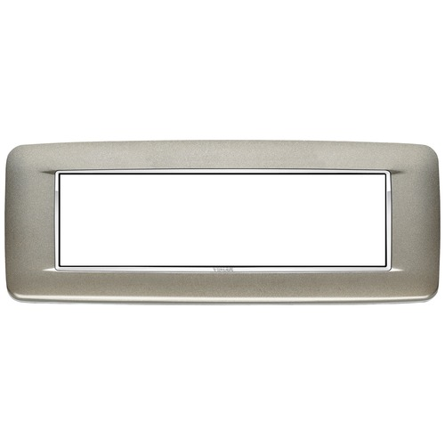  Рамка Eikon Chrome Round Титан матовый 7 модулей Vimar 20687.C14