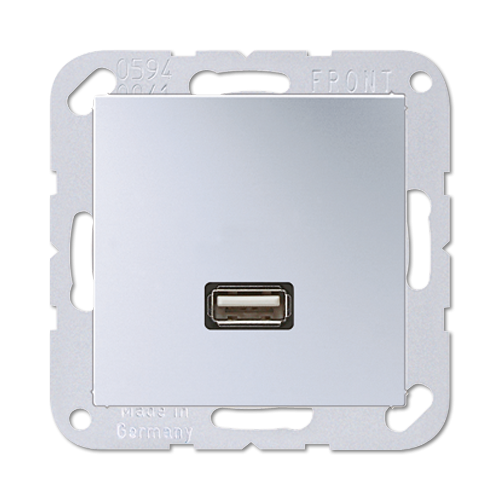  Плата гнезда USB, кр. алюминий Jung MAA1122AL