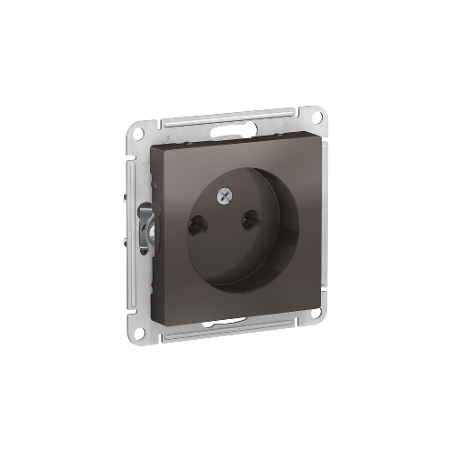  Atlasdesign Розетка без заземления, 16А, механизм, Мокко Schneider Electric ATN000641