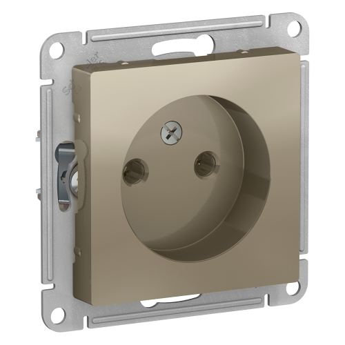  Atlasdesign Розетка без заземления, 16А, механизм, Шампань Schneider Electric ATN000541