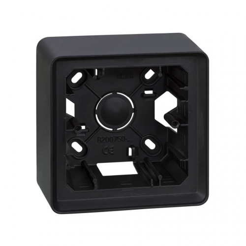  Монтажная коробка для накладного монтажа, 1 пост, S82 Detail, графит Simon 8200750-038