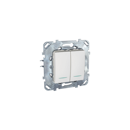  Двухклавишный выключатель 2мод с инд. ламп белый Schneider Electric MGU5.0101.18NZD