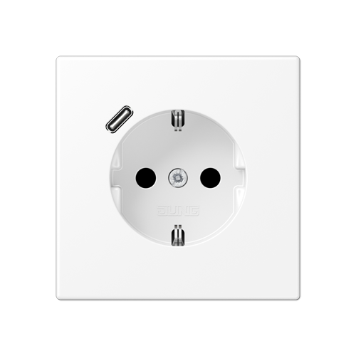 белоснежный матовый Розетка SCHUKO® с USB-интерфейсом с 1 USB-портом типа A LS серия LS1520-18CWWM