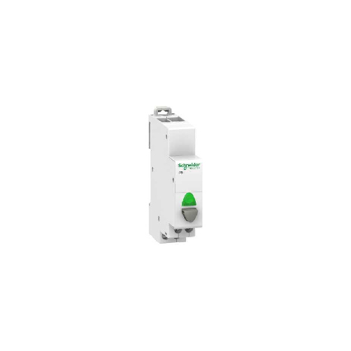  Кнопка управления ipb 1но серая+зеленый индикатор , Schneider Electric A9E18038