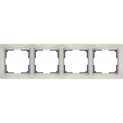  Рамка на 4 поста (слоновая кость) Snabb Werkel a028903 WL03-Frame-04-ivory