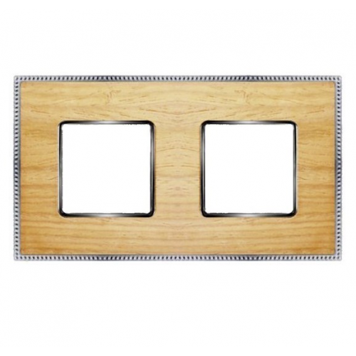  Рамка Belle Epoque Wood OAK / bright chrome 2-постовая гор/верт. Fede FD01452OCB