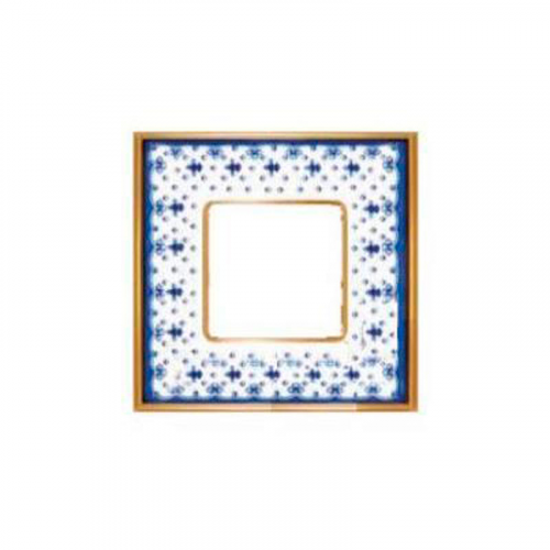  Рамка Vintage Porcelain Голубой / Золото 1-постовая Fede FD01341AZOB