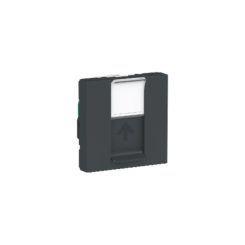  Розетка компьютерная, RJ45, одиночная, кат. 5е UTP, 2 модуля, Антрацит Schneider Electric NU341154