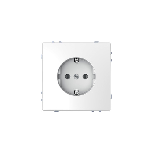  D-life розетка 16а, с з/к, без шт, бел. лотос Merten MTN2301-6035