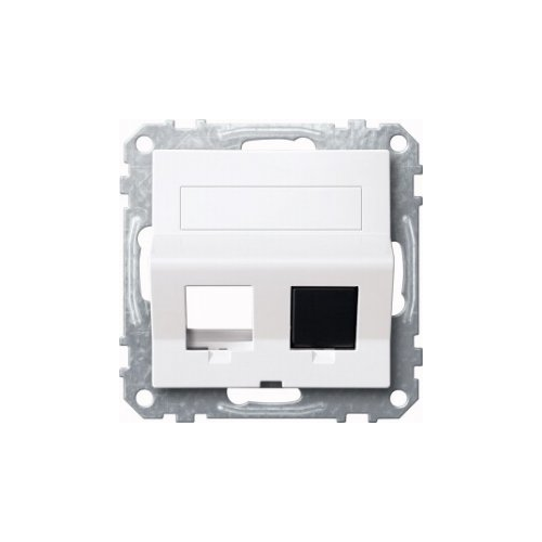  Наклонная плата для keystone RJ45 ак белый Merten MTN4568-0325