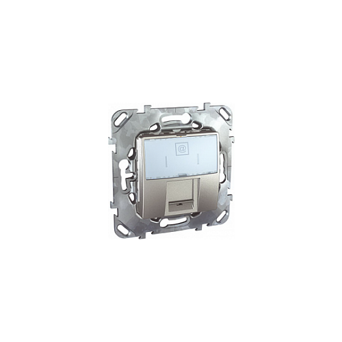  Компьютерная розетка 1хRJ45 кат. 5е, с полем для надписи алюминий Schneider Electric MGU5.421.30ZD