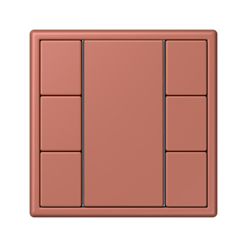  Les Couleurs® Le Corbusier KNX кнопочный модуль F 50 с тремя парами кнопок terre sienne brique Jung LC503TSA32121