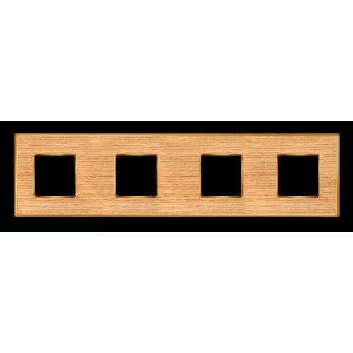  Рамка Vintage Wood OAK / bright gold 4-постовая Fede FD01314OOB