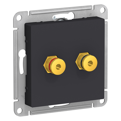  Atlasdesign Аудиорозетка двойная, Карбон Schneider Electric ATN001087